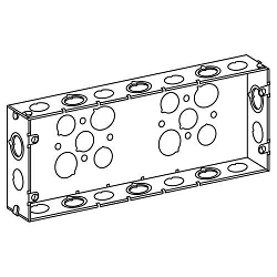 Appleton® 5G5075S Multi-Gang Switch Box, Steel, 94.8 cu-in Capacity, 5 Gangs, 28 Knockouts