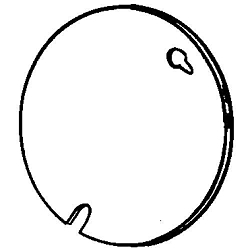 Appleton® 8301A Flat Round Box Cover, 3-1/4 in Dia, Blank Cover, Steel