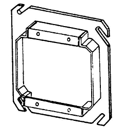 Appleton® ETP™ 847-50 Double Device Tile Cover, 4 in L x 4 in W x 1/2 in D, Steel, 1/2 in Raised