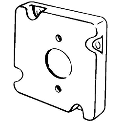Appleton® ETP™ 8494 Raised Electrical Box Cover, 4-11/16 in L x 4-11/16 in W x 1/2 in D, Single Receptacle Cover, Steel