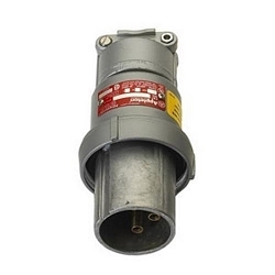 Appleton® Powertite® ACP3034BC ACP 3-Phase Grounding Style 2 Clamping Ring Plug, 250/600 VAC/VDC, 30 A, 4 Poles, 3 Wires, Metallic