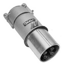 Appleton® Powertite® AP20034E AP Series 3-Phase Grounding Style 2 Pin and Sleeve Plug, 250/600 VAC/VDC, 200 A, 4 Poles, 3 Wires