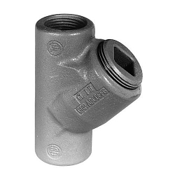 Appleton® UNILETS® EYS1 Dust-Ignitionproof Explosionproof Raintight Conduit Sealing Fitting, 1/2 in, For Use With IMC/Threaded Rigid Metallic Conduit, Grayloy-Iron, Triple Coated