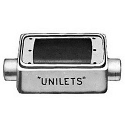 Appleton® UNILETS™ FDC175 Type FDC Deep Heavy Duty Device Box With Internal Ground Screw, Malleable Iron, 25 cu-in Capacity, 1 Gangs, 2 Outlets, 2 Knockouts, 4.56 in H x 2.81 in W x 2.69 in D