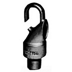 Appleton® UNILETS™ FHHM-75 Flexible Male Fixture Hanger Hook With 5/8 in Dia Wireway, For Use With Threaded Metal Rigid and IMC Conduit, 3/4 in Size, 200 lb Capacity, Malleable Iron
