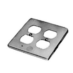 Appleton® FSK-2DR Device Box Cover, 4-5/8 in L x 4-5/8 in W, Duplex Receptacle Cover, Steel