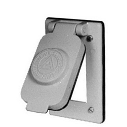 Appleton® FSKWGF1 Single Device Box Cover, 6-7/16 in L x 2-13/16 in W x 1-5/32 in D, Duplex Receptacle Cover, Die Cast Copper Free Aluminum