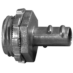 Appleton® NEER™ GC-50 Non-Insulated Straight Screw-In Connector With Locknut, 1/2 in Trade, For Use With FMC, Die Cast Zinc, Natural