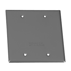 Appleton® ETP™ WCB24 Flat Square Box Cover, 4.56 in L x 4.56 in W, Blank Cover, Stamped Aluminum