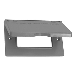 Appleton® WHG1 Self-Closing Weatherproof Electric Box Cover, 4.56 in L x 2.81 in W, GFCI Receptacle Cover, Die Cast Zinc