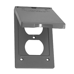 Appleton® ETP™ WVD1 Self-Closing Weatherproof Outlet Box Cover, 4.56 in L x 2.81 in W, Duplex Receptacle/Switch Cover, Die Cast Aluminum