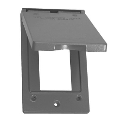 Appleton® ETP™ WVG1 Self-Closing Weatherproof Outlet Box Cover, 4.56 in L x 2.81 in W, GFCI Device Cover, Die Cast Aluminum