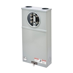 B-Line 115 TB Overhead Ring Self-Contained Single Underground Meter Socket Enclosure, 12 in W x 4-5/8 in D, NEMA 3R Rating, Steel