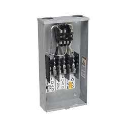B-Line 117 TB Overhead Ring Single Underground Meter Socket Enclosure With Safety Socket Bypass, 12 in W x 4-5/8 in D, NEMA 3R Rating, Stainless Steel