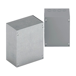 B-Line 12128 SC Junction Box With Knockout, 12 in H x 12 in W x 8 in D, Screw Cover, NEMA 1/IP30 NEMA Rating, Carbon steel