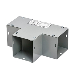 B-Line 1010 T Wireway Tee Fitting, 10 in W x 10 in H, For Use With NEMA 1/IP30 Screw Cover Lay-In Wireway, Steel, Gray