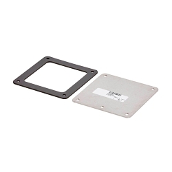B-Line 66-4XSFCP Closure Plate, 6 in W x 6 in H, For Use With NEMA 4X/IP55 Hinged Screw Clamp Cover Feed-Through Wireway, 304 Stainless Steel