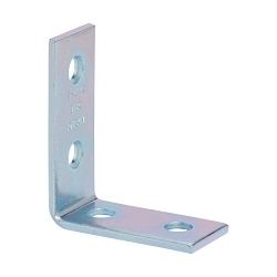 B-Line B104ZN 90 deg Corner Angle, 4 Holes, 4-1/8 in L x 3-1/2 in W x 7/32 in THK, Steel