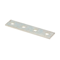 B-Line B341ZN Flat Splice Plate, 4 Holes, 7-1/4 in L x 1-5/8 in W x 1/4 in THK, Strip Steel