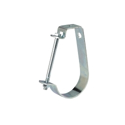 B-Line B3690-1 1/2 ZN Adjustable J-Hanger, 1-1/2 in Pipe, 3/8-16 Rod, 400 lb Load, Steel, Zinc Plated