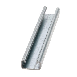 B-Line B52-120 GLV B52 Single Metal Framing Channel, 10 ft L 1-5/8 in W 13/16 in D 12 ga THK, ASTM A653 Stainless Steel Cold Formed Low Carbon Steel, Pre-Galvanized, Domestic