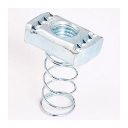 B-Line N224ZN 200 Standard Channel Nut With Spring, For Use With B22, B24, B26 and B32 Series Medium Channel, 1/4 in THK, 1/4-20 Thread, Steel