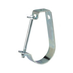 B-Line B3690-1/2ZNPLT Adjustable J-Hanger, 1/2 in Pipe, 3/8-16 Rod, 400 lb Load, Steel, Zinc Plated