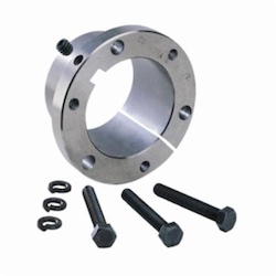 Dodge® 120140 QD Bushing, 50 mm Dia Bore, 97.3 mm Dia Barrel, 152.4 mm Dia Flange, 69.9 mm OAL, Ductile Iron