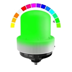 Banner Engineering K100PLRGB7AQ K100 Light, Multicolor, LED Lamp, Power Source: 12 to 48 VDC, 395 mA, Base Mounting
