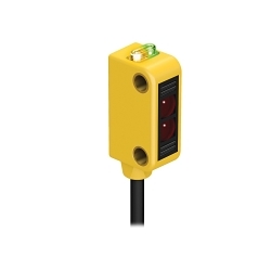 WORLD-BEAM® Q12AB6LVQ Miniature Self-Contained Sensor, Rectangle Shape, 1500 mm, Visible Red LED Sensing Beam, 0.7 ms Response, NPN/PNP Output