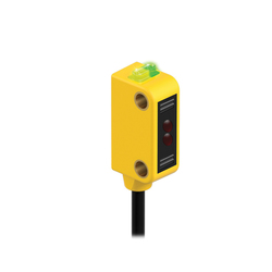 WORLD-BEAM® Q12AP6LPQ3 Miniature Self-Contained Sensor, Rectangle Shape, 1000 mm, Visible Red LED Sensing Beam, 0.7 ms Response, PNP Output