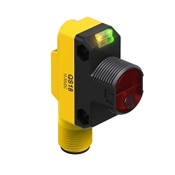 Banner Engineering QS18VP6LDQ8 QS18LD All Purpose Self-Contained Photoelectric Sensor, Rectangle Shape, 300 mm, Red Laser Sensing Beam, 0.7 ms Response, PNP Output