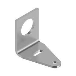 Banner Engineering SMB18A Right Angle Mounting Bracket, For Use With QS18, Mini Beam, S18, M18 and T18 Series Sensor, 1 Hole, Stainless Steel