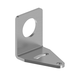 Banner Engineering SMB312PD Right Angle Mounting Bracket, For Use With QS18, Mini Beam and S18 Series Sensor, 3 Holes, Stainless Steel