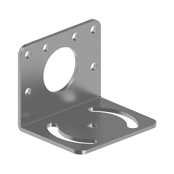 Banner Engineering SMB900 Right Angle Mounting Bracket, For Use With 30.1 mm Sensor, 10 Holes, Stainless Steel