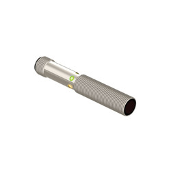 Banner Engineering M12PFF50Q8 Photoelectric Sensor, Barrel Shape, 12 to 50 mm, Red Laser Sensing Beam, 0.5 ms Response, PNP Output