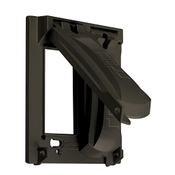 BELL® MX2050S Weatherproof Cover, 1-1/4 in L x 4.69 in W, Flip/Snap Cover, Die Cast Aluminum