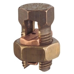 Blackburn® 2H Type H High Strength Split Bolt Connector, 6 to 2 AWG Solid Copper Conductor, 19/32 x 1-1/4 in Bolt, Bronze Alloy