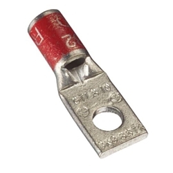 Color-Keyed® CTL8-14 1-Hole Compression Lug, 8 AWG Flexible/Stranded Copper Conductor, 1/4 in Stud, Copper