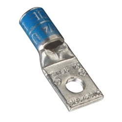 Color-Keyed® CTL6-14 1-Hole Compression Lug, 6 AWG Flexible/Stranded Copper Conductor, 1/4 in Stud, Copper
