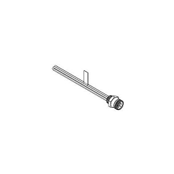 Brad® Mini-Change® 2R7006A20A120 130014 B-Size Receptacle Cordset, 600 VAC/VDC, Straight Male x Single Ended (Pigtail) End Connection, 0.305 m L, 16 AWG Conductor, PVC