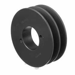 Browning® 1042753 AK Series Type 2 FHP Sheave, 3/8 to 1-1/2 in Split Taper Bore, 3.95 in OD, 2 Grooves, 3.9 in (A)/3.36 in (3L) Dia Pitch, 1-3/8 in W Face