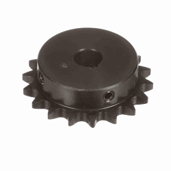 Browning® 1128289 Single Strand Finished Bore Type 1 Roller Chain Sprocket With Hardened Teeth and Keyway, 5/8 in Dia Bore, 3.14 in OD, #40 Chain, 18 Teeth, 1/2 in Pitch, Steel