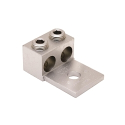 BURNDY® K2A40U K2A-U Dual Rated Universal Mechanical Bolted Lug and Terminal, 300 to 800 kcmil Copper/Stranded Aluminum Conductor, 5/8 in Stud, 1 Bolt Hole, Aluminum