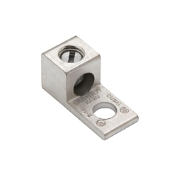 BURNDY® KA25U Type KA-U Dual Rated Universal Mechanical Bolted Lug and Terminal, 14 to 1/0 AWG, 12 to 1/0 AWG Conductor Aluminum/Solid/Stranded Copper Conductor, 1/4 in Stud, 1 Bolt Holes