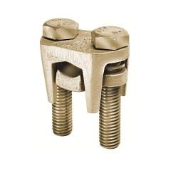 BURNDY® OKLIP™ KVS28 2-Piece Compact High Strength Mechanical Grounding Connector, 6/7 to 4/0, 8/7 to 4/0 AWG Conductor, Copper Alloy