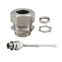 Calbrite™ S40504GR00 Cord Grip, 1/2 in Trade, Stainless Steel, Polished