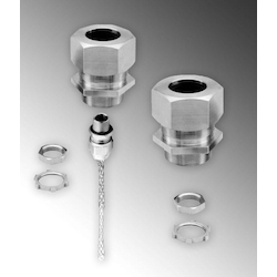 Calbrite™ S40502GR00 Cord Grip Connector With Mesh, 3/4 in Trade, Stainless Steel