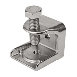 Calbriteâ„¢ S60200BC00 Beam Clamp, 1/4-20 Conduit, 150 lb Load, 316L Stainless Steel, Polished