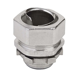 Calbrite™ S60500FCS0 Male Straight Liquid Tight Conduit Connector, 1/2 in Trade, 316L Stainless Steel, #4 Polished